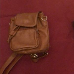 Kenneth Cole Mini Brown Leather Backpacker